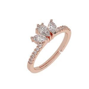 Anillo de Boda Elegante de Oro Fino con Diamantes para Mujer, Diseñado para un Estilo Más Vendido, para Moda Diaria o Atuendos de Lujo - Product Image 1