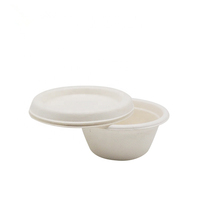 Gobelets à sauce en bagasse sans PFAS, 60 ml (2 oz), avec couvercle en pulpe, écologiques, compostables, jetables, pour portions individuelles, idéaux pour le ketchup, les sauces, la restauration et les voyages.