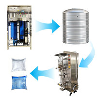 Automatische vloeistofzakjes vul- en verzegelmachine, volautomatisch, 500ml, PLC-gestuurd, roestvrij staal, voor water, melk, sap, bier