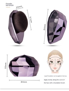 Diamond Portable Cosmetic Base Fluid BB Cream and Powder corrector Brush Custom Logo Cosmetic Face Use - Product Image 5