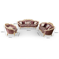 Ensemble de canapés design luxueux, élégants et classiques, marocains, avec meubles en bois