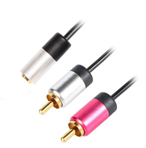 3.5mm Stéréo <span class=keywords><strong>Jack</strong></span> Auxiliaire à <span class=keywords><strong>Double</strong></span> Phono <span class=keywords><strong>RCA</strong></span> Câble 1.5m - Product Image 6