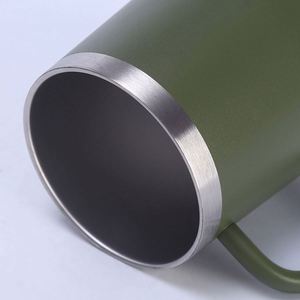 Personalized 12oz Eggshell Tumbler with Handle - Custom Stainless Steel Insulated <b>Beer</b> Cup for Gifts & Promotions - Product Image 2