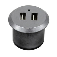 Prise de courant encastrable de bureau avec chargeur USB Type-C et voyant lumineux, extension de câble de données pour téléphone portable
