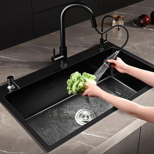 In acciaio inossidabile grande ciotola singola con scolapiatti sotto il montaggio lavelli da bagno moderni lavelli da <span class=keywords><strong>cucina</strong></span> intelligente - Product Image 3