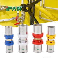 IFAN OEM CW617N Raccords PEX en acier inoxydable, raccords à sertir multicouche, raccords à pression en laiton pour plomberie PEX, idéal pour MLP