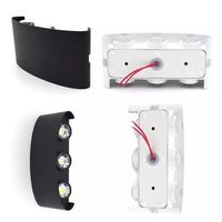 Lampe murale LED lumineuse ovale 6W pour hôtel et jardin, éclairage décoratif extérieur étanche, projecteur personnalisable