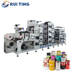 RTRY-470 8 color courier receipt flexographic printer express single label printing press