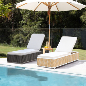 <span class=keywords><strong>Tumbona</strong></span> de <span class=keywords><strong>aluminio</strong></span> de cuerda para piscina de ocio marrón para piscina al aire libre para jardín, restaurante, piscina de Hotel - Product Image 1