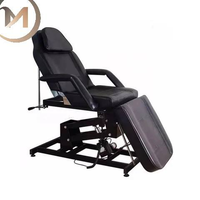 Lit de massage électrique professionnel moderne à moteur unique, fonctionnel pour tatouage et spa, blanc/noir, pour salons de beauté