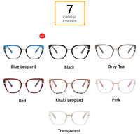 Logo personnalisé mode rétro TR90 oeil de chat femmes métal lunettes d'ordinateur anti-lumière bleue lunettes femmes
