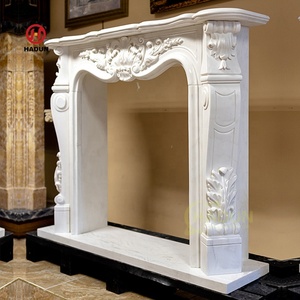 Personalizada tallada a mano naturaleza piedra mármol chimenea manto envolvente - Product Image 3