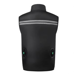 Air Conditioned Canvas <b>Cooling</b> <b>Jacket</b> with Fan Windproof Short for Summer Outdoor Use for Men and Women - Product Image 4