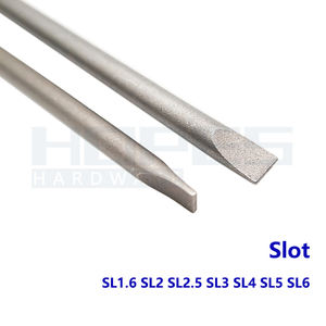 S2 Alloy SL1.6 <span class=keywords><strong>2</strong></span> <span class=keywords><strong>2</strong></span>.5 3 4 5 6Mm Slot Obeng Bit Datar dengan Panjang 50 65 75 100 120 150Mm 1/4 Hex Shank Screw Driver - Product Image 2