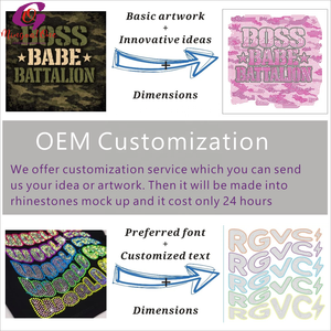 แก้วพลอยเทียมสำหรับเสื้อผ้าดีไซน์แบบลอกลายด้วยความร้อนพลอยเทียมเป็นประกายเป็นประกายติดพลอยเทียมออกแบบเพลงได้ตามต้องการ - Product Image 4