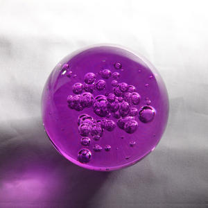 Esfera de bolha de vidro pesado de cristal roxo MH-Q0237 - Product Image 2