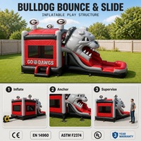 Château gonflable commercial avec toboggan pour enfants, location pour fêtes, aire de jeux extérieure, château gonflable pour événements
