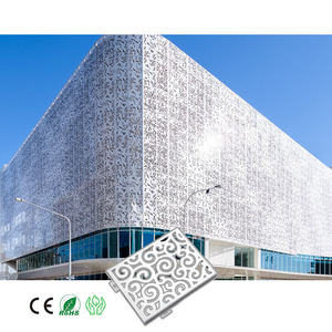 Panneaux de bardage de façade en aluminium perforé moderne en aluminium sur mesure avec un design découpé au laser pour les murs <span class=keywords><strong>rideaux</strong></span> des centres commerciaux et des gymnases - Product Image 1
