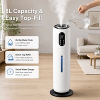Humidificateurs : Vente en gros par le fabricant – Humidificateur d'air intelligent ultrasonique 9L avec grand réservoir d'eau et télécommande pour la maison et l'intérieur
