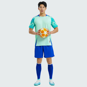 Jersey Sepak Bola Kustom Berkualitas Tinggi Bahan Polyester Penyerap Keringat Jersey Klub Sepak Bola Anak dan Dewasa - Product Image 3