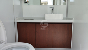 ห้องน้ำเคลื่อนที่ดีไซน์ทันสมัยยอดนิยมปี 2024 โครงสร้างเหล็กปรับแต่งได้สำหรับใช้งานกลางแจ้ง ผลิตจากวัสดุแผงแซนวิช - Product Image 5