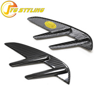 Garniture latérale en fibre de carbone sèche pour BMW M3 G80 G81 2021+ Grille d'aération latérale en carbone avec garniture lumineuse