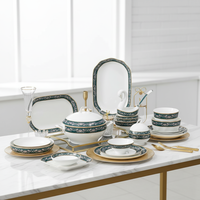 Ensemble de vaisselle élégant et robuste en porcelaine fine, collection de sets de banquet et d'événements, style minimaliste, en céramique