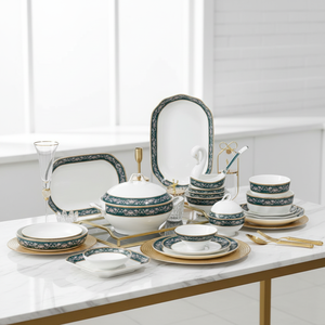 Lot de <span class=keywords><strong>72</strong></span> <span class=keywords><strong>pièces</strong></span> de <span class=keywords><strong>vaisselle</strong></span> en porcelaine fine pour 12 personnes, <span class=keywords><strong>service</strong></span> de table en céramique de qualité professionnelle pour hôtels et restaurants - Product Image 1