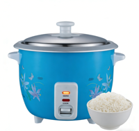 Autocuiseur Électrique Automatique Professionnel en Acier Inoxydable avec Cuve Antiadhésive en Forme de Tambour, Tasse à Mesurer et Contrôle Numérique du Minuteur