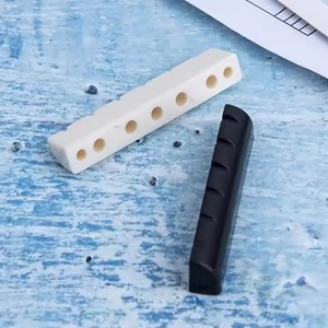 Chất Lượng Cao 6-Chuỗi Acoustic Guitar Phụ Kiện Phổ Thép Guitar Cầu Yên Ngựa Đen/Trắng Trên/Thấp Chuỗi - Product Image 2