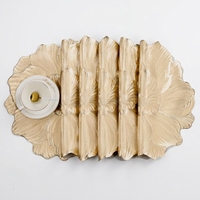 Napperons en vinyle motif tournesol, résistants à la chaleur, antidérapants, imperméables, écologiques, ensemble de salle à manger, décoration de cuisine classique, 380 mm