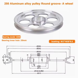D250 รอกอลูมิเนียมแบบมีโครงลวดพร้อมลูกปืน 6206 สำหรับเครื่องรีดขึ้นรูป - Product Image 2