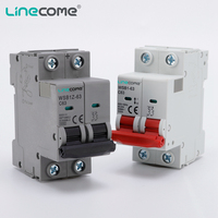 Disyuntor en miniatura de 1000V CC Montaje en riel Din de cobre MCB para uso comercial e industrial Voltaje nominal 250V