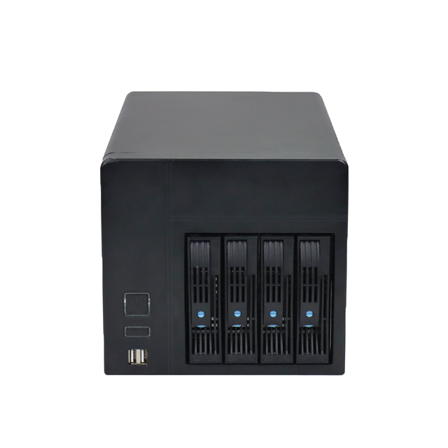 NAS-4 4-Bay NAS Enclosure | Hot-Swap 3.5" HDD/2.5" SSD | MINI-ITX Motherboard | 12025 Fan | Home/Office Storage Solution