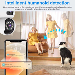 Cámara PTZ WiFi Interior de Doble Lente de 4MP y 360° °   Seguimiento automático, visión nocturna, compatible con almacenamiento SD/nube, <span class=keywords><strong>seguridad</strong></span> doméstica CMOS - Product Image 2