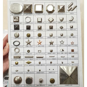 Commande en gros prix métal 2 clous à griffes broches dôme taches étoile Rivets rond goujon griffe pointes <span class=keywords><strong>Rivet</strong></span> pour ceinture en cuir - Product Image 1