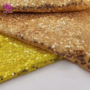 Luxury <strong>Shiny</strong> Gold Sequin Mesh Fabric 3mm Dense Sequins Sparkly Embellished Tulle for Evening Dresses Party Wear Bags Wholesale - Product Image 2