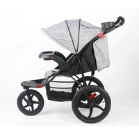Poussette de jogging pliable rapide à 3 roues réglable, amortissant les chocs, pour les voyages en plein air, poussette pour bébé