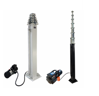 Mât télescopique hydraulique de 20 pieds, mât pour écran LED, hauteur maximale de 6 m, charge maximale de 1000 kg, rotation motorisée pour affichage LED extérieur