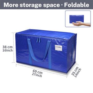 Bolsa de Almacenamiento Extra Grande de PE, Impermeable, Plegable, Multicolor, Organizador para Mudanzas, Asas Resistentes - Product Image 2