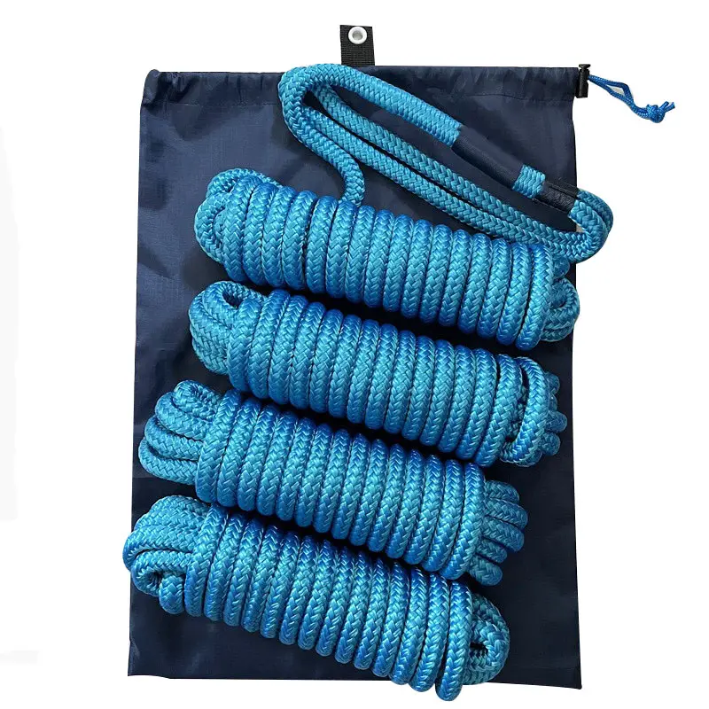 Nylon Polyester Polypropylene Braided Marine Rope Dock Line Double Braided Cord for Boat Docking Yachting