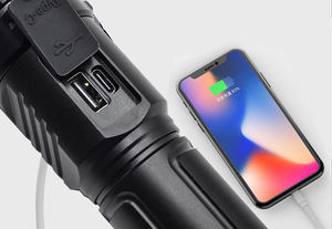 Haute puissance 30W très lumineux nuit patrouille sécurité Portable blanc Laser <span class=keywords><strong>LED</strong></span> alliage d'aluminium ZOOM <span class=keywords><strong>lampe</strong></span> de poche tactique batterie externe - Product Image 5