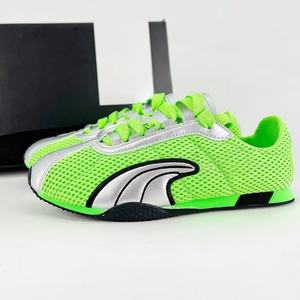 Zapatos Deportivos Retro de Invierno para Hombre, de Cuero Genuino Fluorescente Verde, Diseño de Diseñador, Parte Superior de Malla Transpirable, Ligeros y Cómodos - Product Image 6