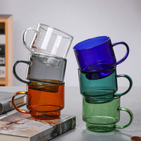 Gobelets en verre en gros du fabricant – Design minimaliste portable de couleur unie pour café, thé, petit-déjeuner, eau, usage domestique