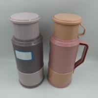 Thermos portable personnalisé de 1,0 L en plastique avec doublure en verre pour la maison – Bouteille isotherme pour eau chaude
