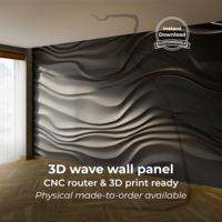 Panneau mural 3D ondulé pour routeurs CNC et impression 3D, carrelage vertical sans joint, taille et profondeur personnalisables, OEM ODM