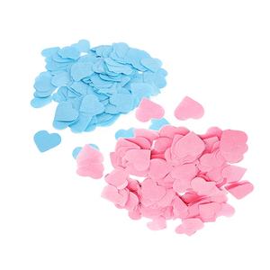 Coriandoli diretti in fabbrica a forma di cuore rosa e blu tessuto di carta antifiamma genere rivelano coriandoli d'amore - Product Image 1