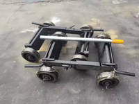 Grandes roues roues auxiliaires noires utilisation véhicule de sauvetage routier roue de véhicule mobile chariot Jack