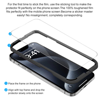 Protection d'écran en verre trempé anti-rayures et anti-chocs pour iPhone 13 14 15 16 17 Pro Max, fabriquée en usine OEM