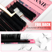 Extensions de cils Abonnie Dark Matte Fluffy Easy Fan Extensions de cils individuels Extensions de cils Easy Fan